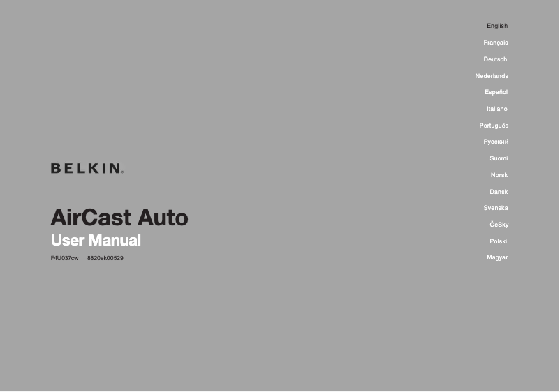 Page 1 de la notice Manuel utilisateur Belkin F4U037CW