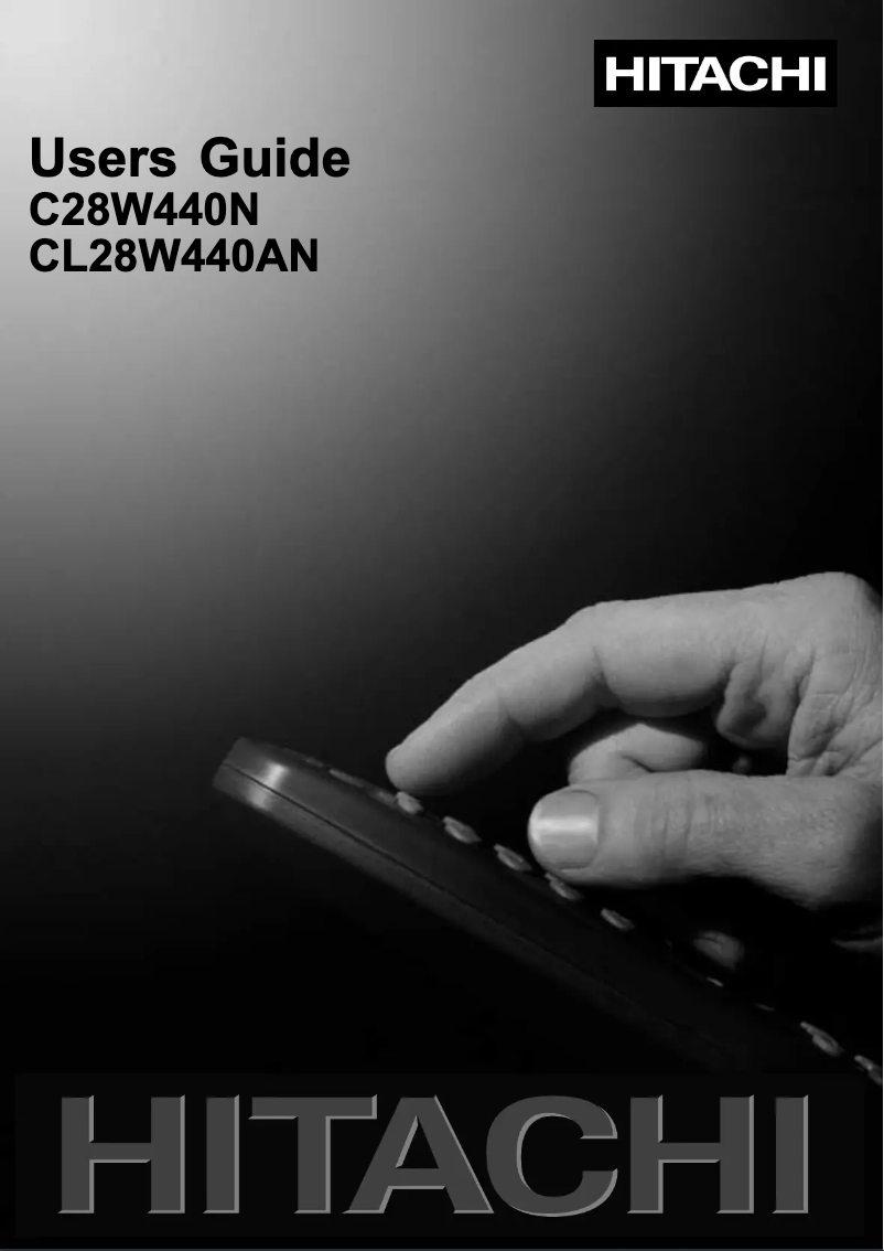 Page n°1 - Manuel utilisateur Hitachi CL28W440