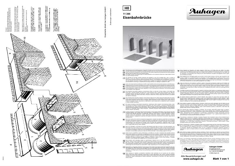 Page 1 de la notice Manuel utilisateur Auhagen 11344