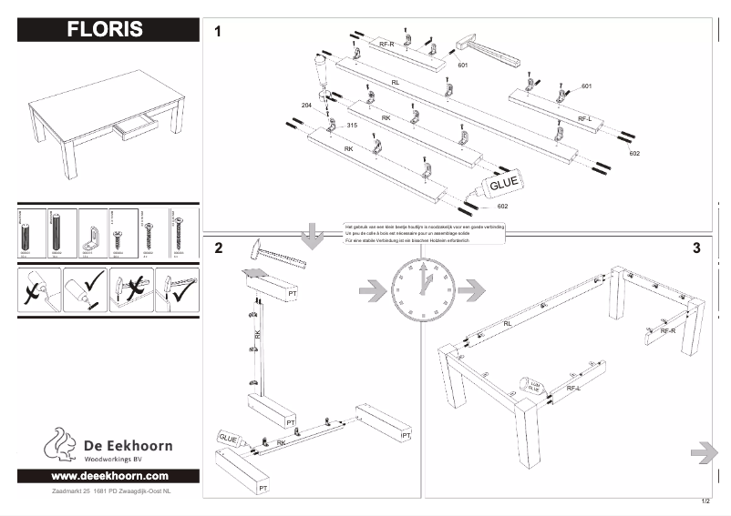 Page 1 de la notice Manuel utilisateur WOOOD Floris