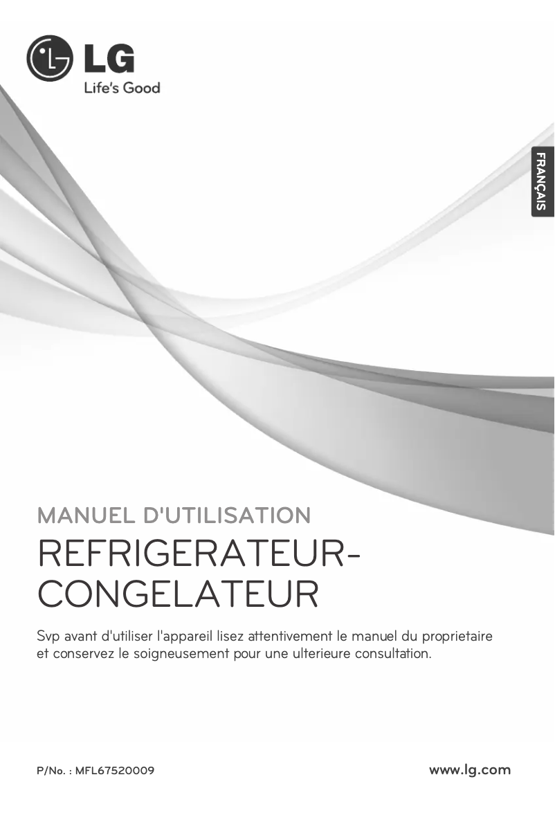 Page n°1 - Manuel utilisateur LG GR-S652GSRA