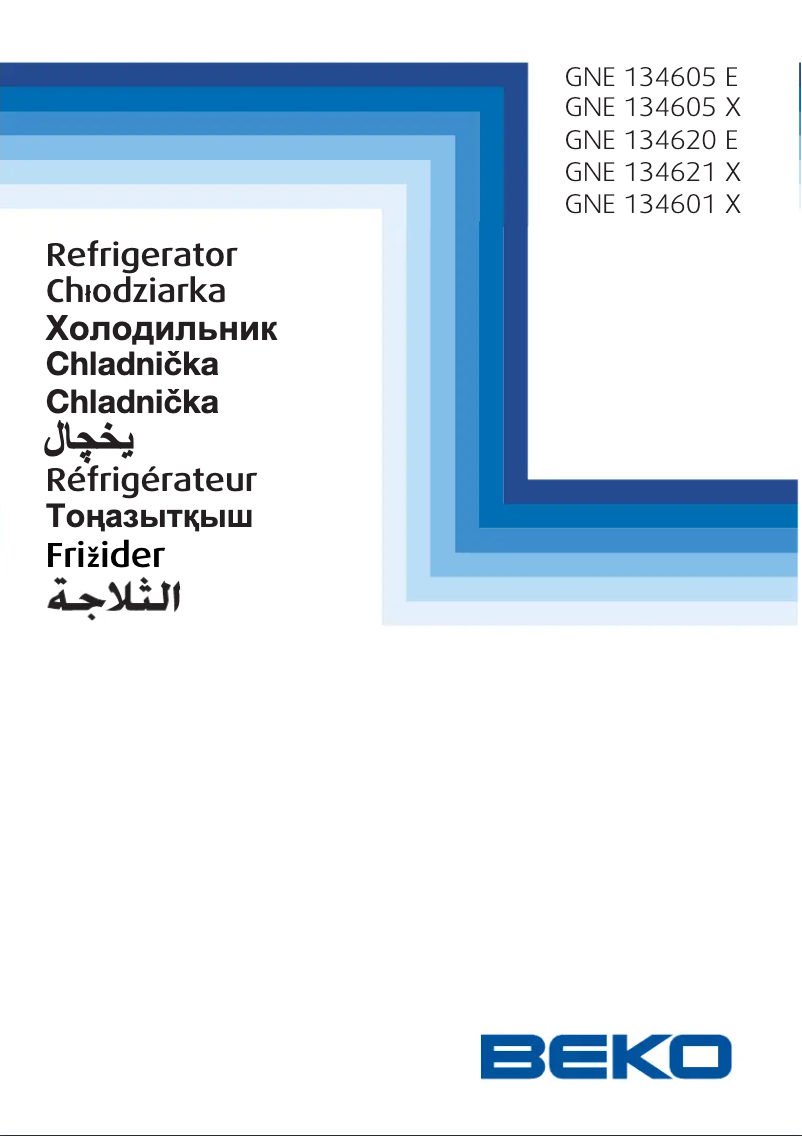 Page 1 de la notice Manuel utilisateur Beko GNE134605X