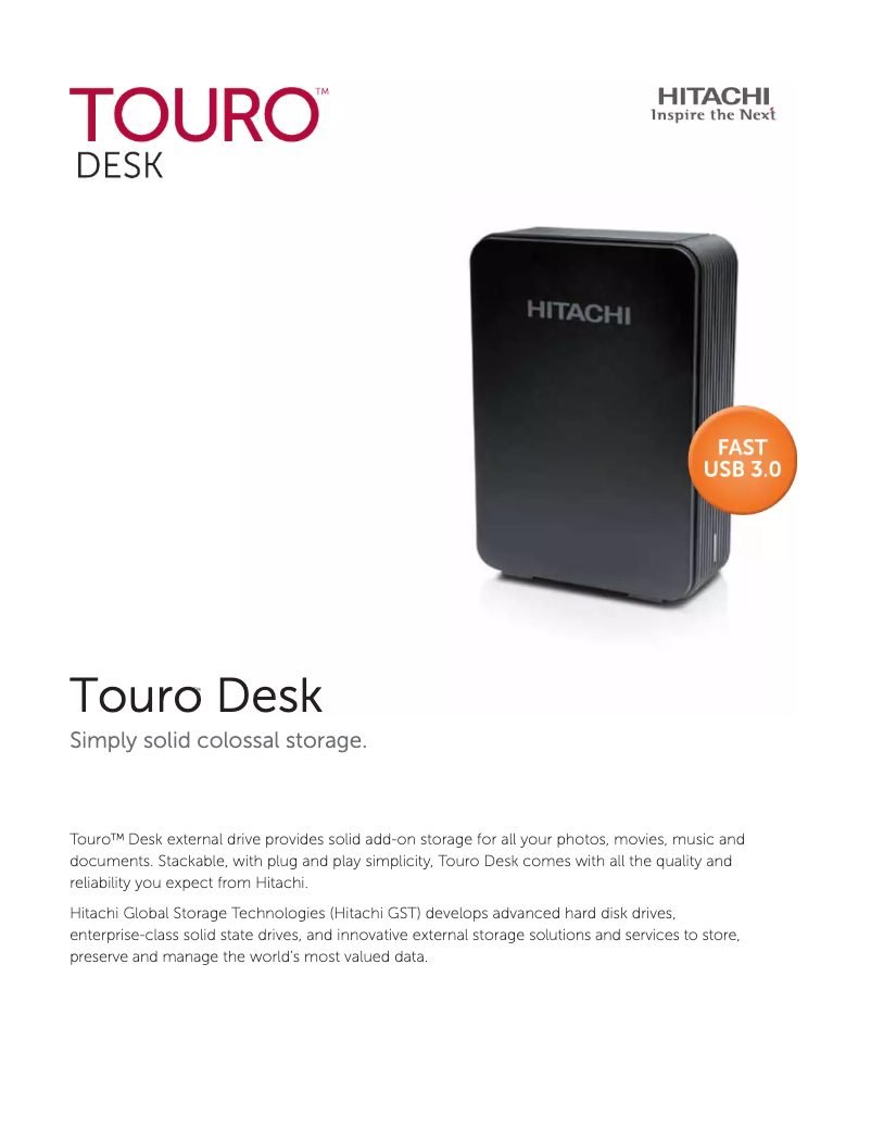 Image de la première page du manuel de l'appareil Touro Desk DX3