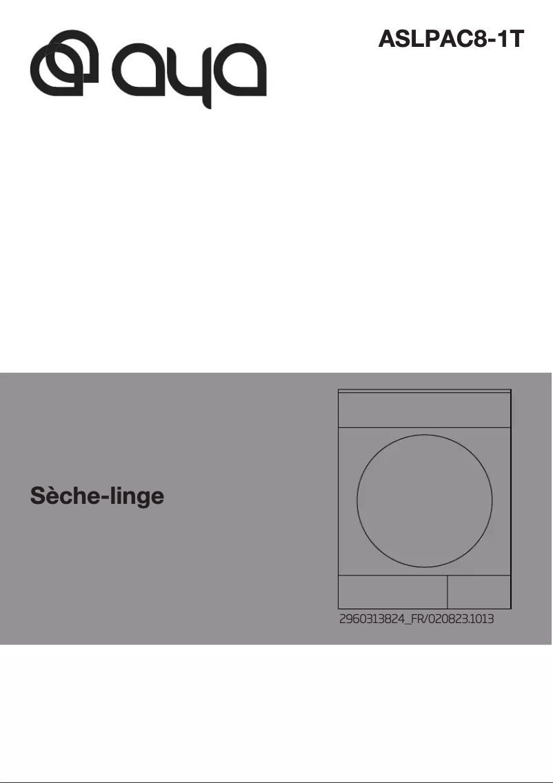 Page n°1 - Manuel utilisateur AYA ASLPAC8