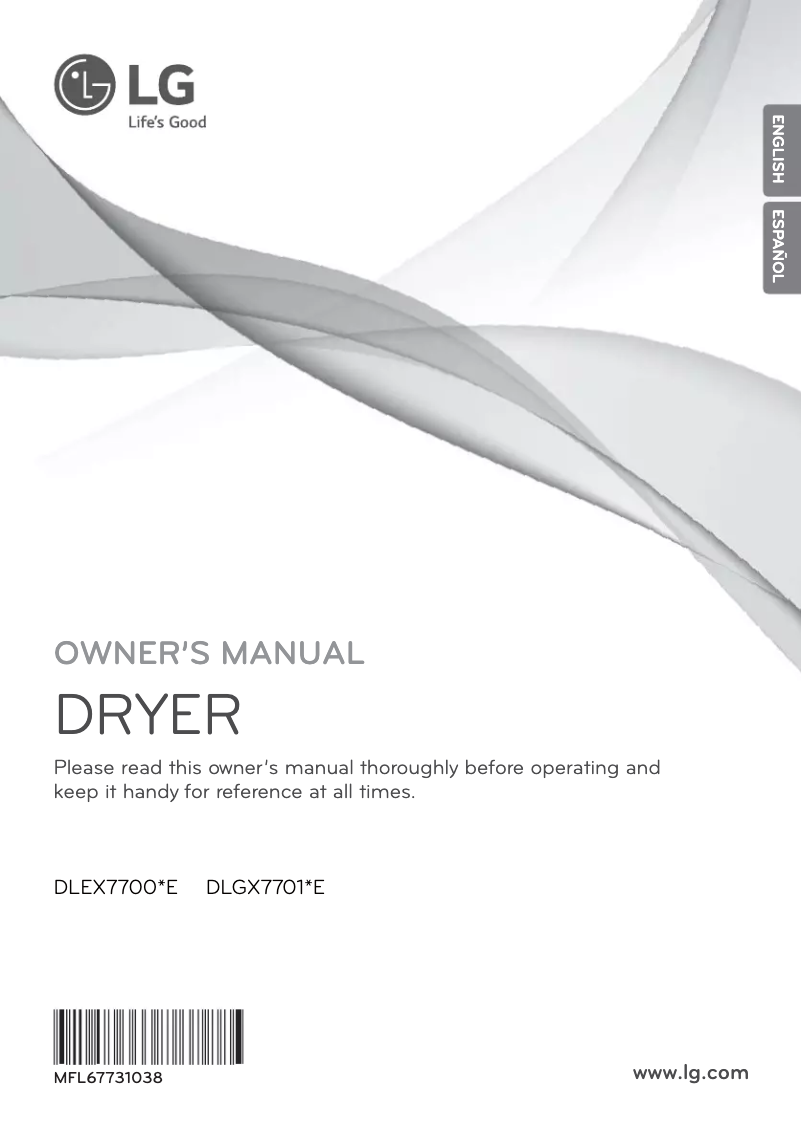 Page n°1 - Manuel utilisateur LG DX7701VE