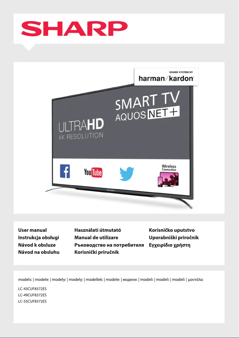 Page n°1 - Manuel utilisateur Sharp LC-55CUF8372ES