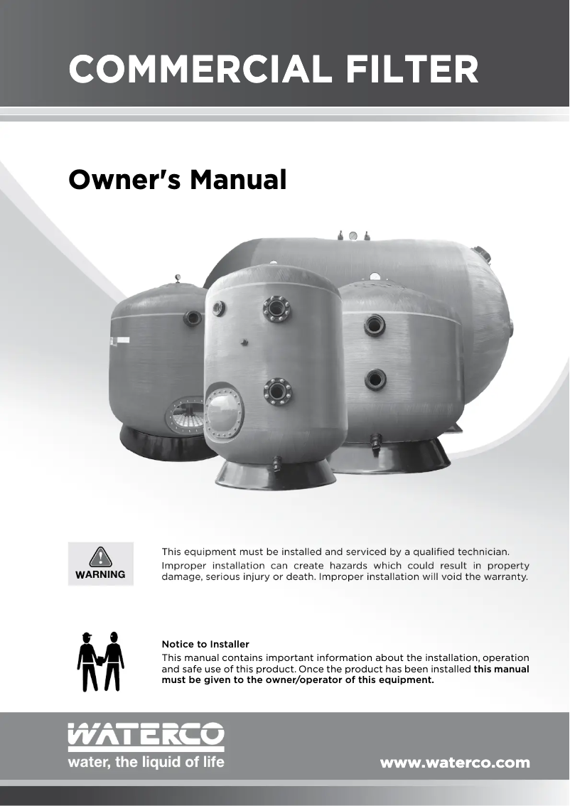 Page n°1 - Manuel utilisateur Waterco Hydron