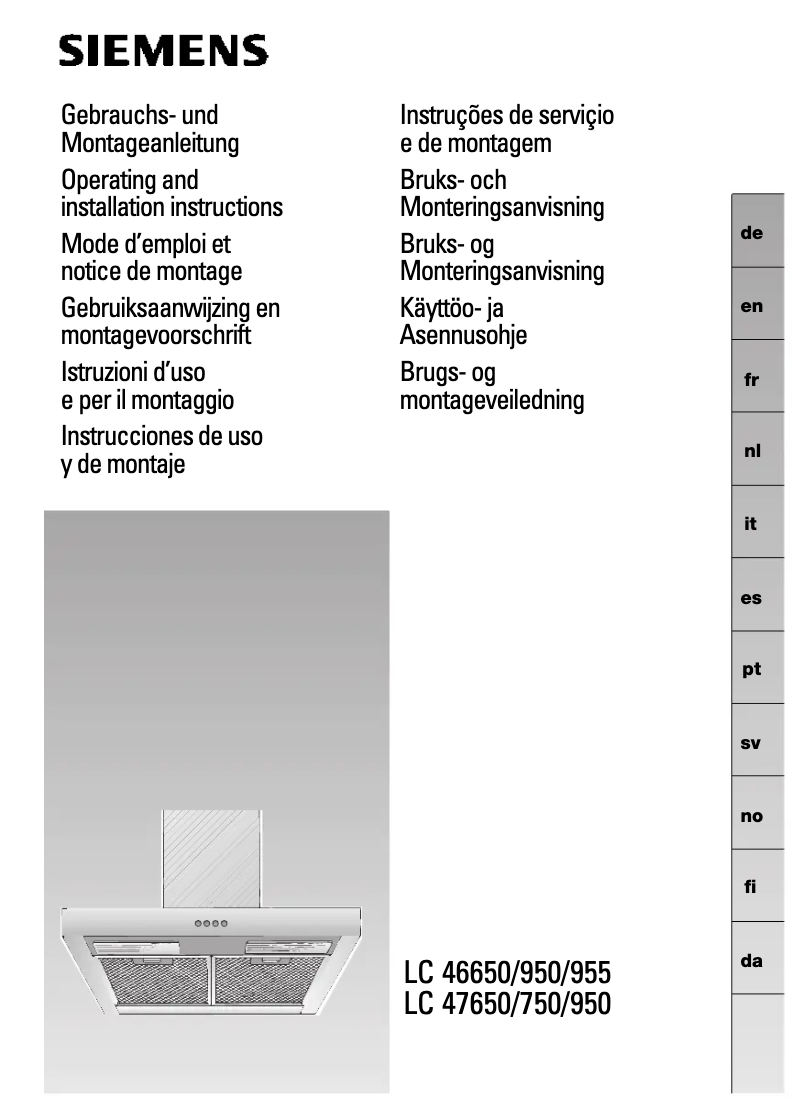 Page n°1 - Manuel utilisateur Siemens LC47650GB