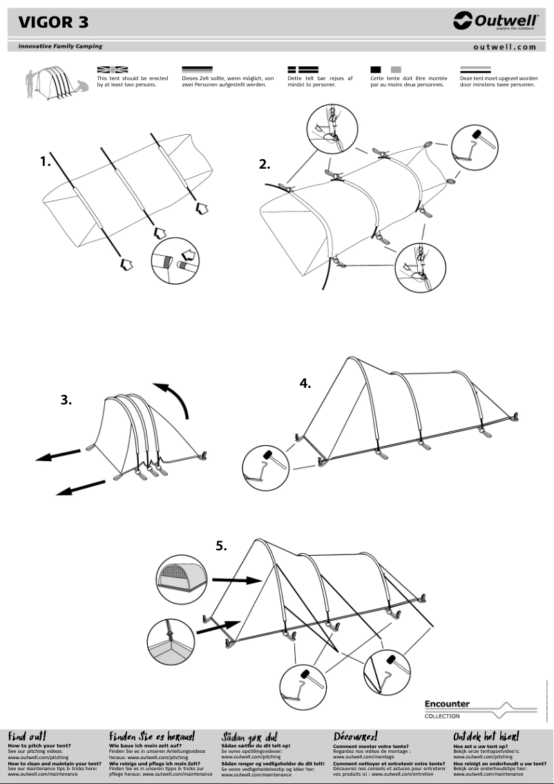 Página 1 del manual Manual de usuario Outwell Vigor 3
