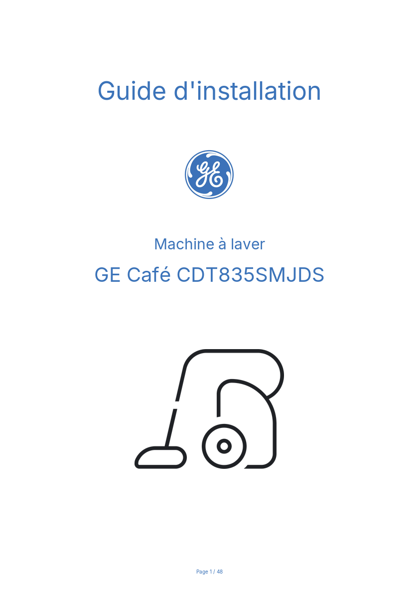 Image de la première page du manuel de l'appareil Café CDT835SMJDS