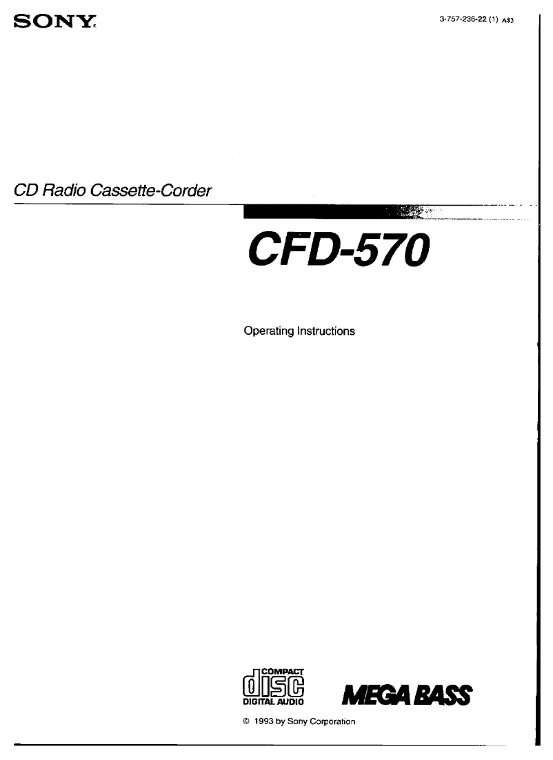 Página 1 del manual Manual de usuario Sony CFD-570