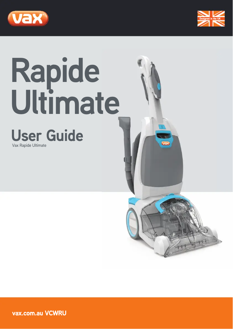Page 1 de la notice Manuel utilisateur Vax Rapide Ultimate VCWRU