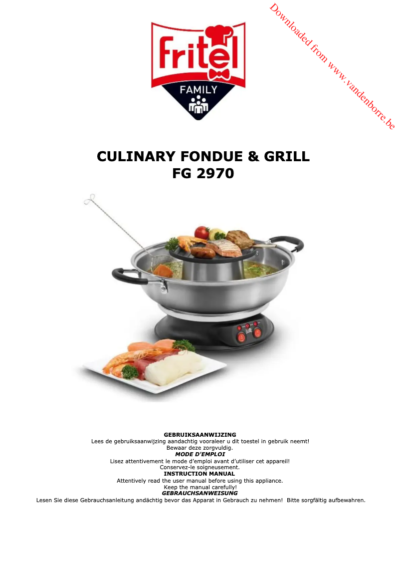 Page 1 de la notice Manuel utilisateur Fritel FG 2970