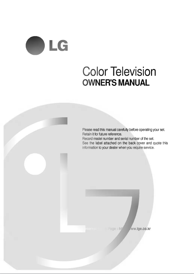 Image de la première page du manuel de l'appareil CP-29Q20P