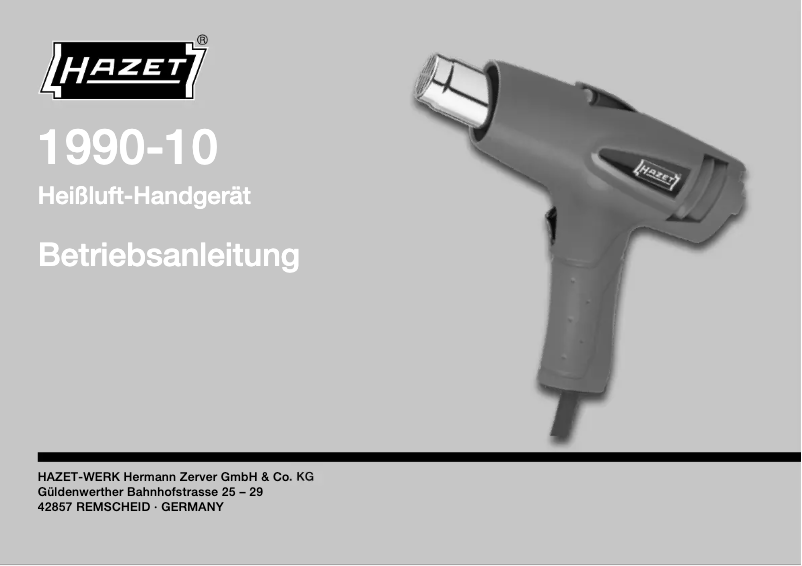 Image de la première page du manuel de l'appareil 199-4