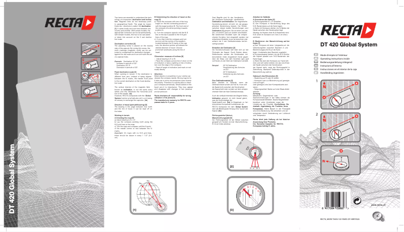 Page n°1 - Manuel utilisateur Recta DT 420 Global System