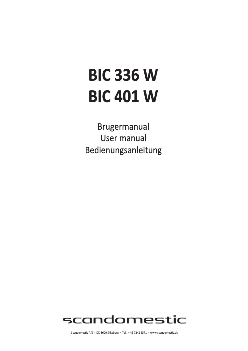 Image de la première page du manuel de l'appareil BIC 336 W