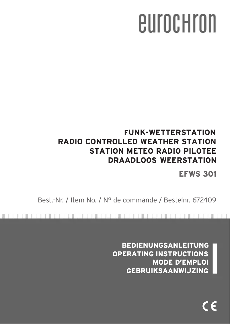 Page 1 de la notice Manuel utilisateur Eurochron EFWS 301
