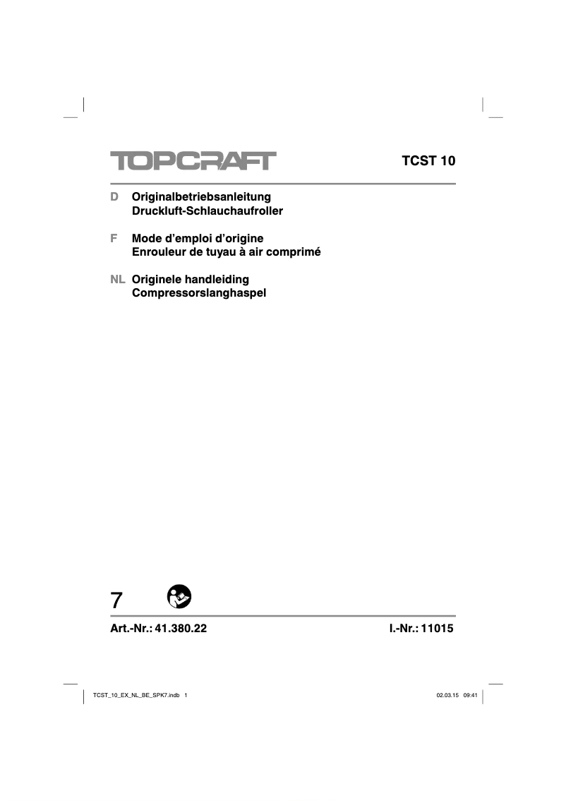 Page 1 de la notice Manuel utilisateur Topcraft TCST 10