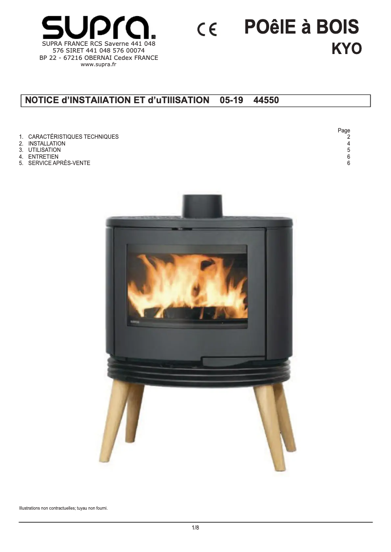 Imagen de la primera página del manual del dispositivo KYO