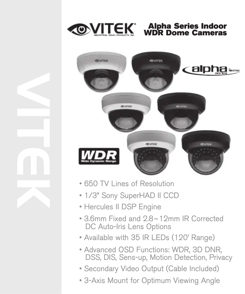 Page 1 de la notice Manuel utilisateur Vitek VTD-AR2812/I