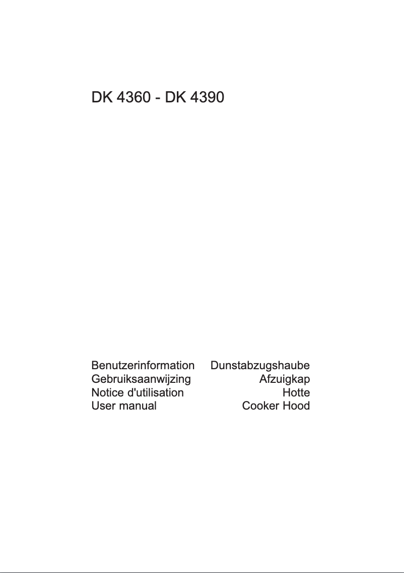 Page n°1 - Manuel utilisateur AEG-Electrolux DK 4360