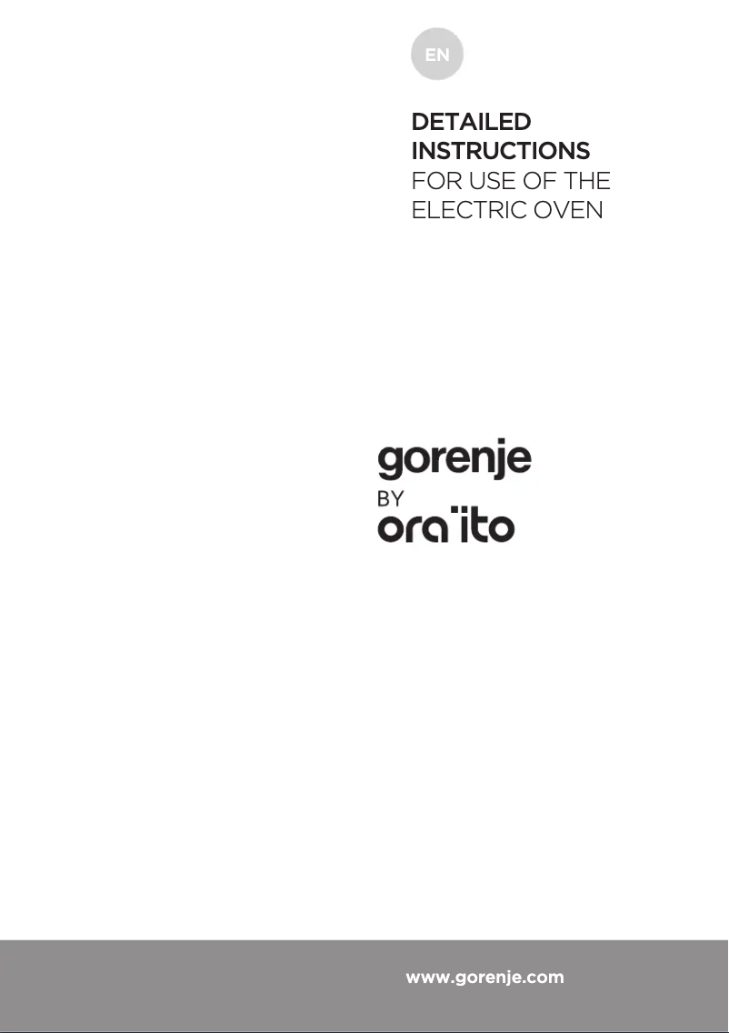 Page n°1 - Manuel utilisateur Gorenje BO637ORAB