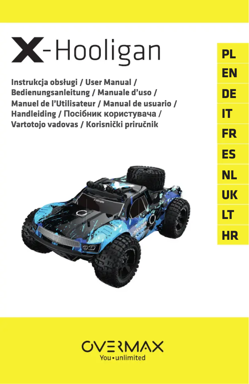Page 1 de la notice Manuel utilisateur Overmax X-Hooligan