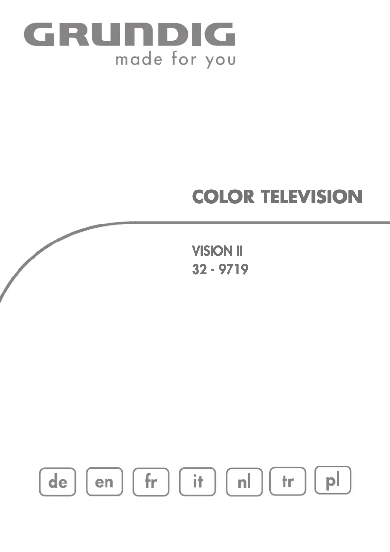 Page 1 de la notice Manuel utilisateur Grundig Vision II 32-9719