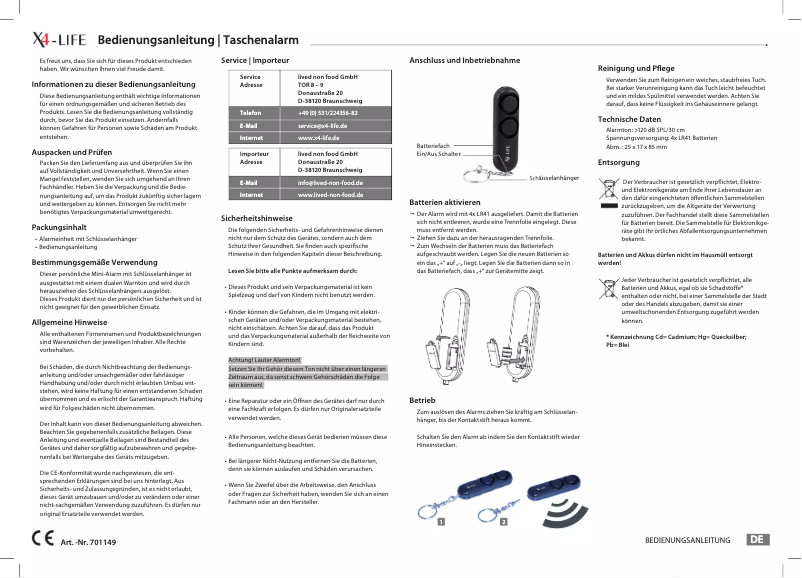 Image de la première page du manuel de l'appareil D-38120