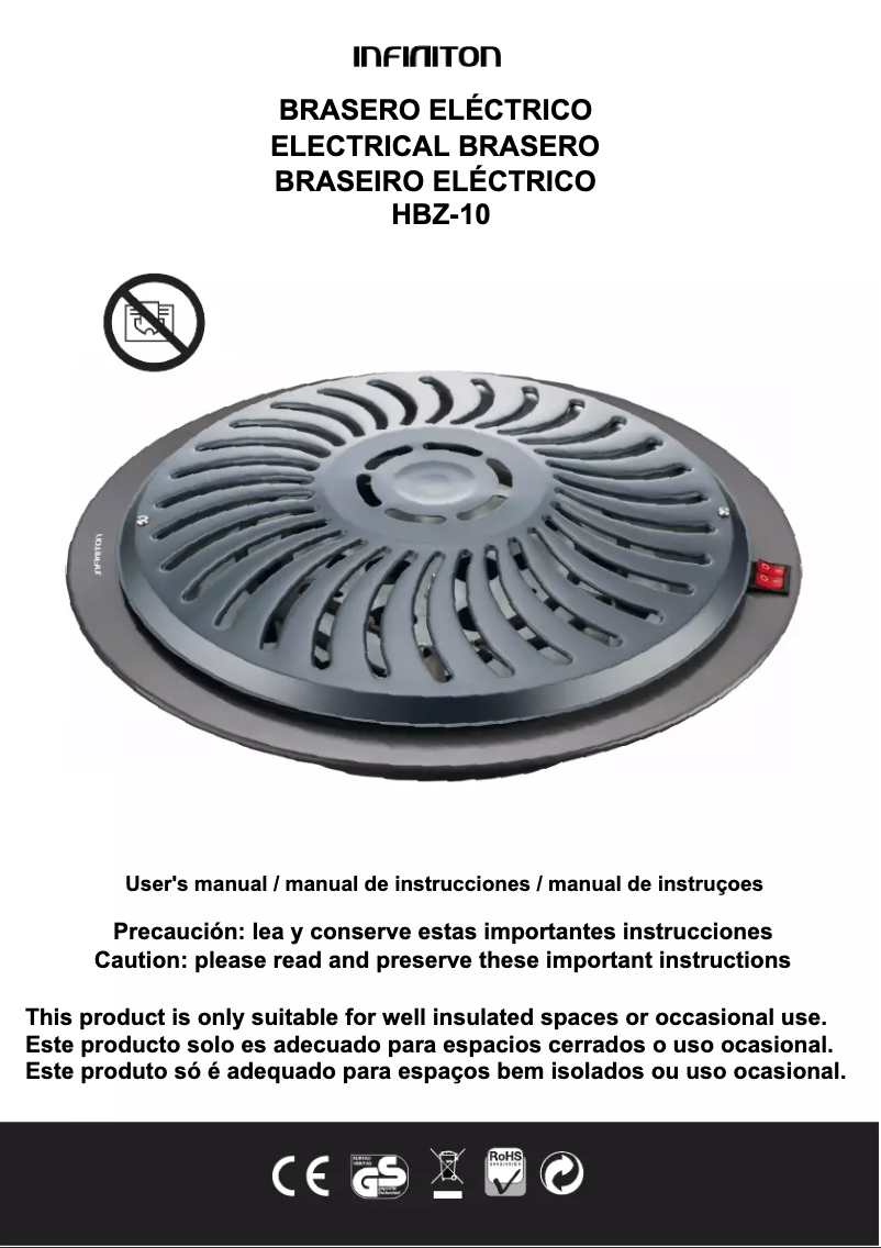 Page 1 de la notice Manuel utilisateur Infiniton HBZ-10