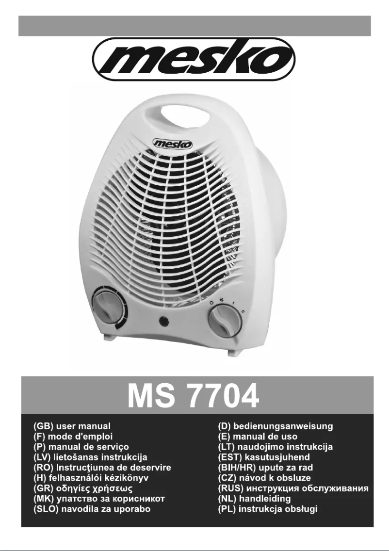 Page n°1 - Manuel utilisateur Mesko MS 7704