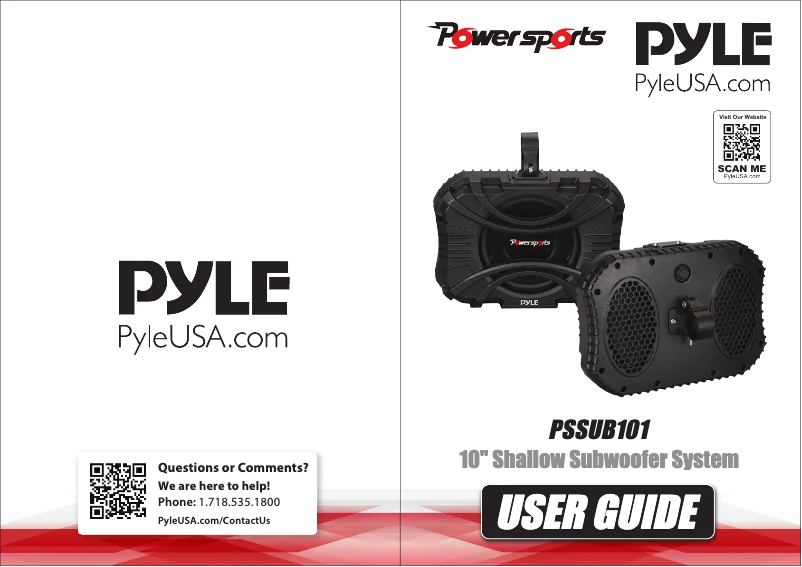 Image de la première page du manuel de l'appareil PSSUB101