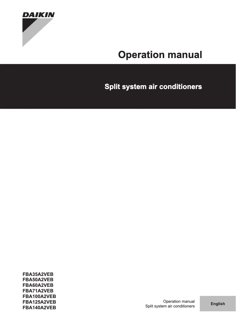 Página 1 del manual Manual de usuario Daikin FBA60A