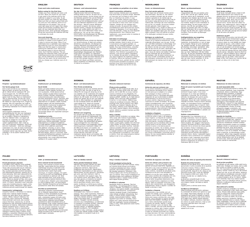 Page 1 de la notice Manuel utilisateur Ikea Morgedal Queen