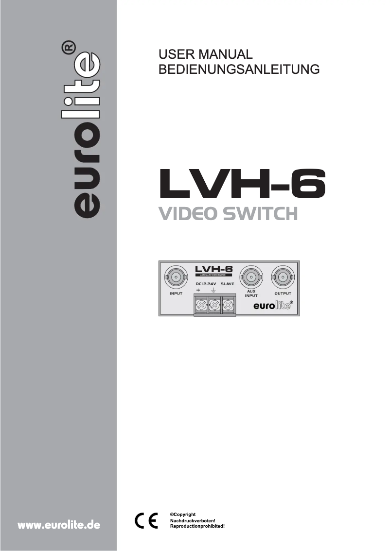 Page 1 de la notice Manuel utilisateur Eurolite LVH-6