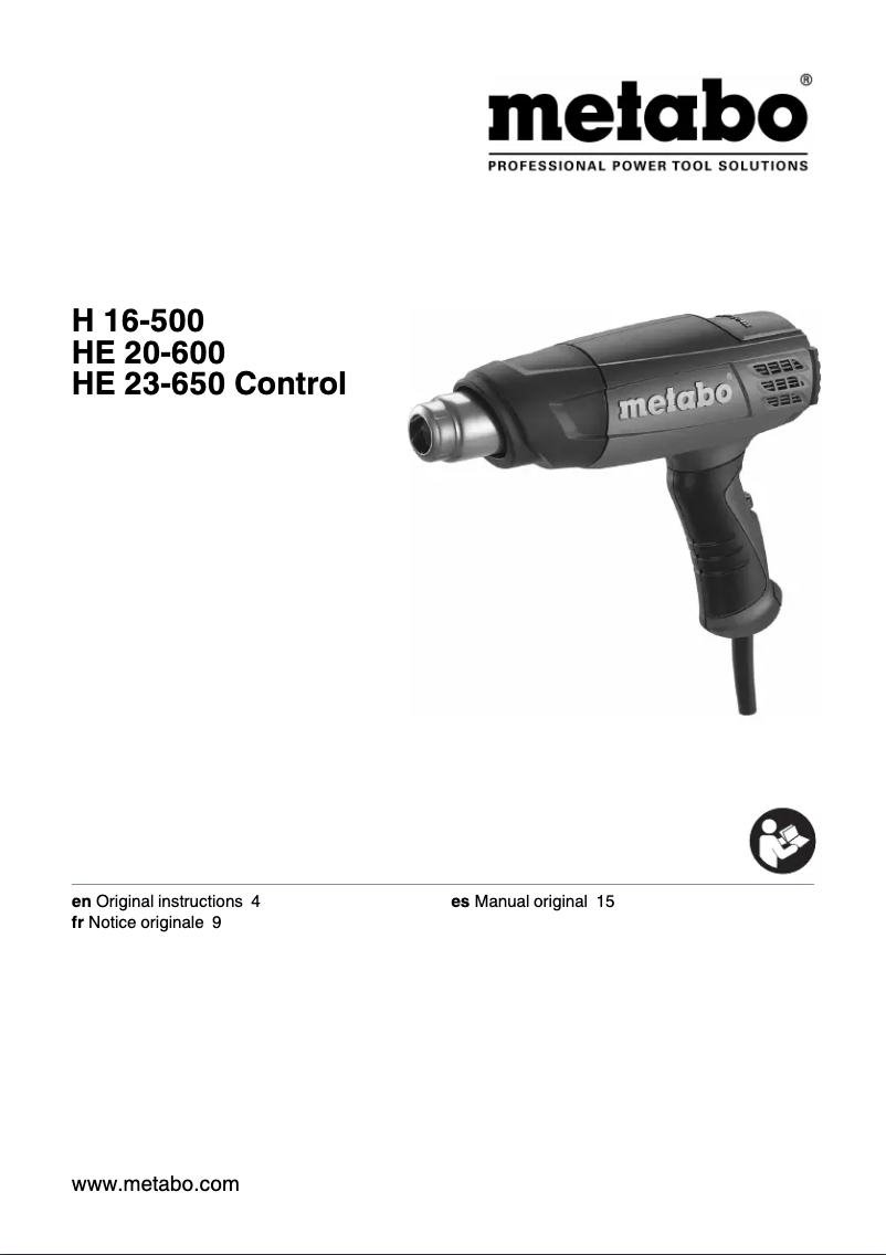 Image de la première page du manuel de l'appareil HE 20-600