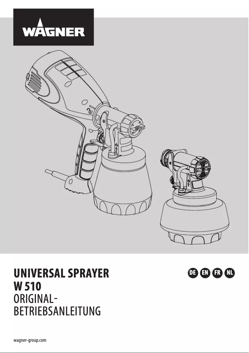 Page 1 de la notice Manuel utilisateur Wagner Universal Sprayer W 510