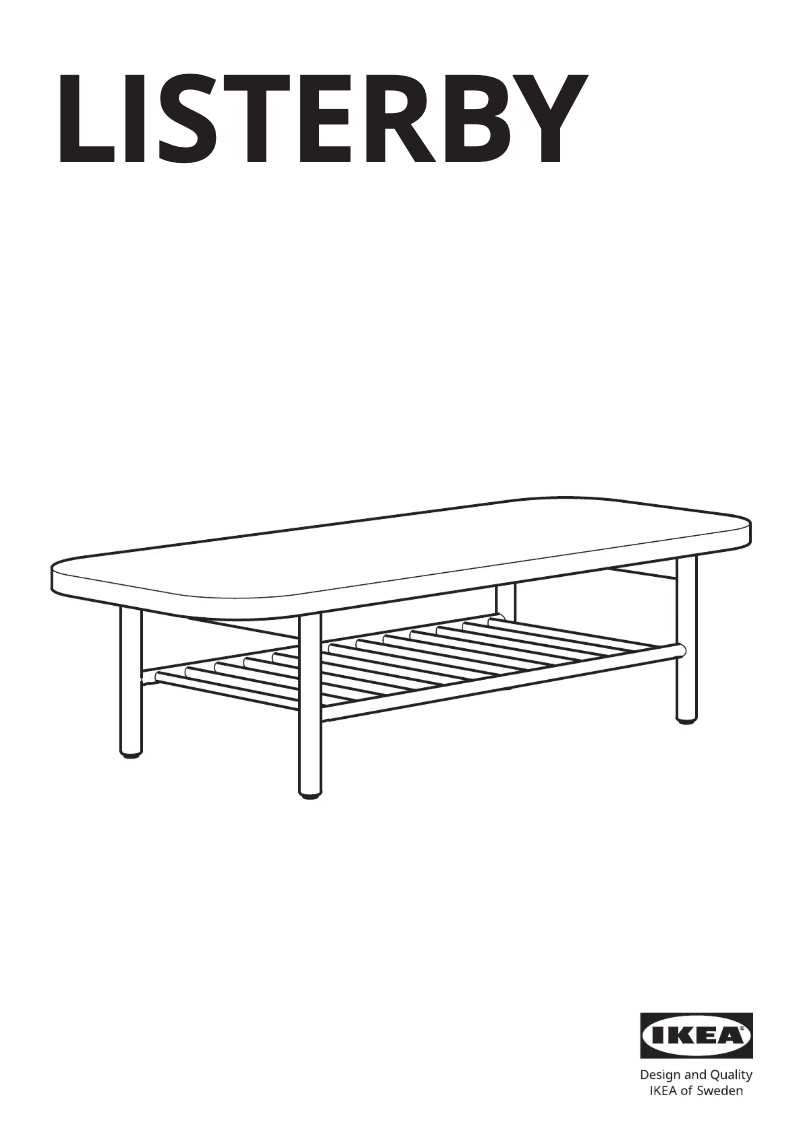 Page 1 de la notice Manuel utilisateur Ikea LISTERBY 205.468.39