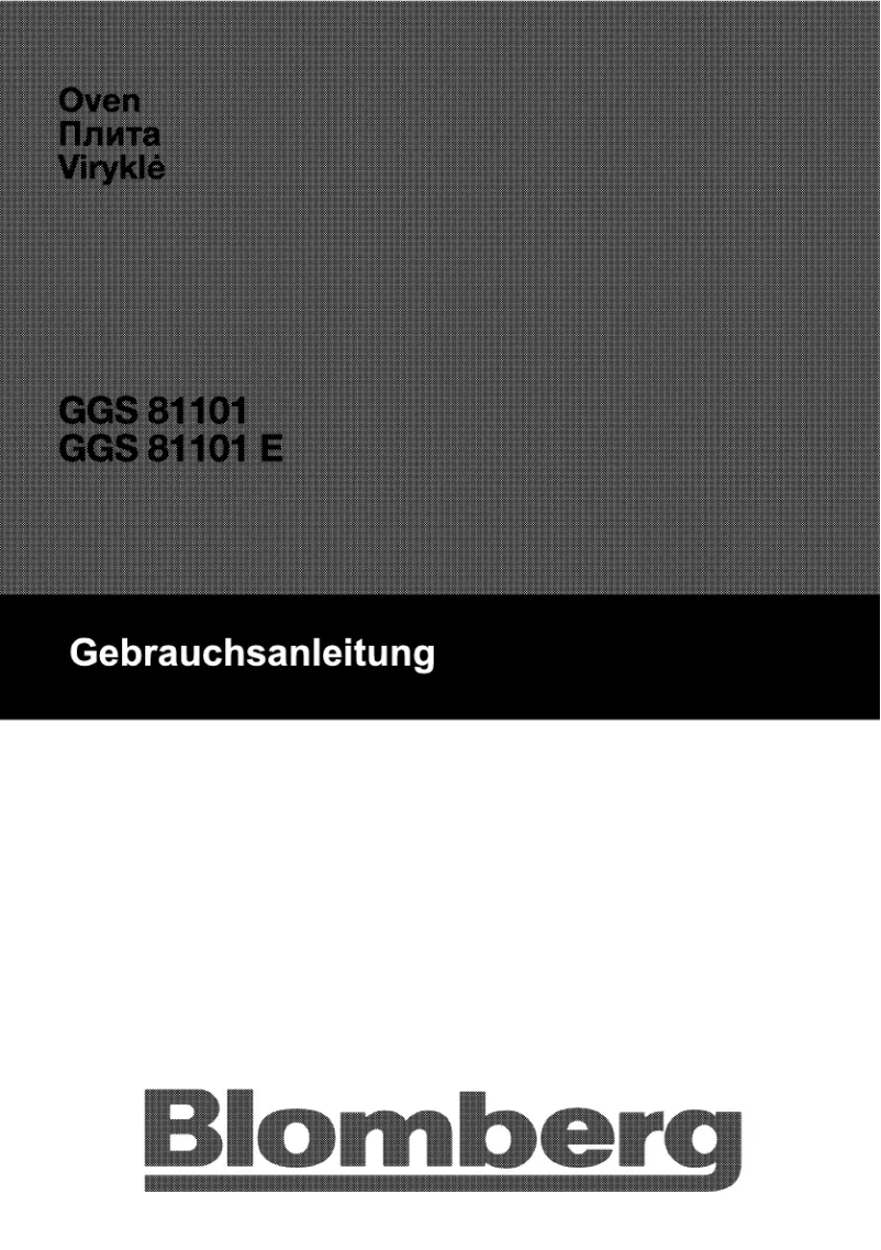 Image de la première page du manuel de l'appareil GGS 81101