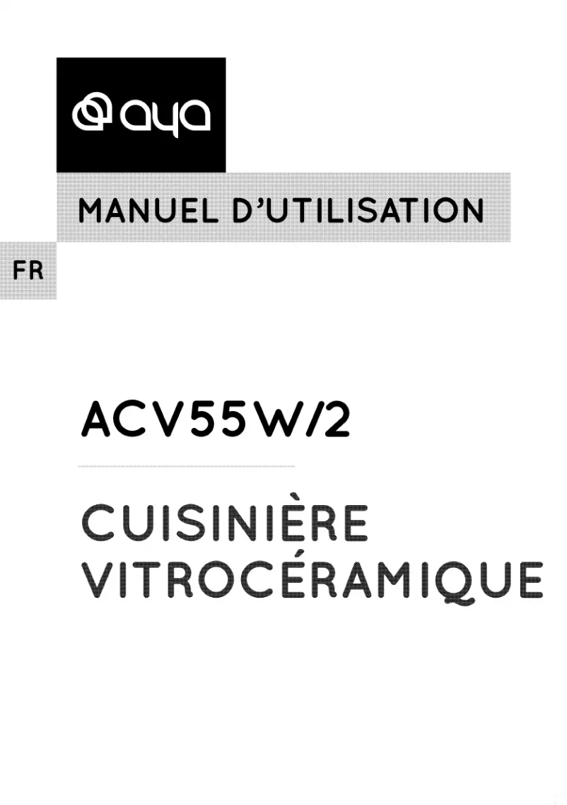 Image de la première page du manuel de l'appareil ACV55W