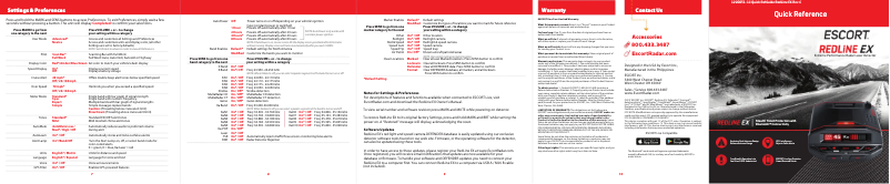 Page 1 de la notice Manuel utilisateur Escort RedLine EX