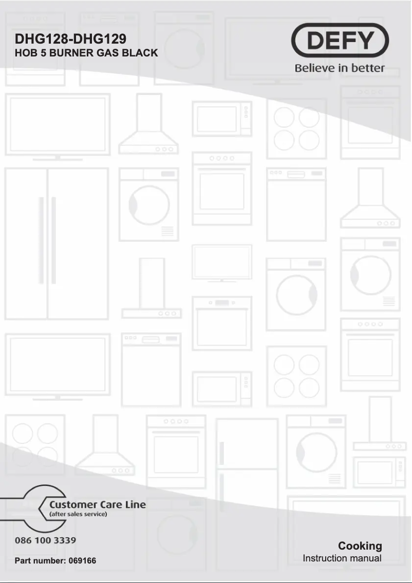 Page 1 de la notice Manuel utilisateur Defy DHG128