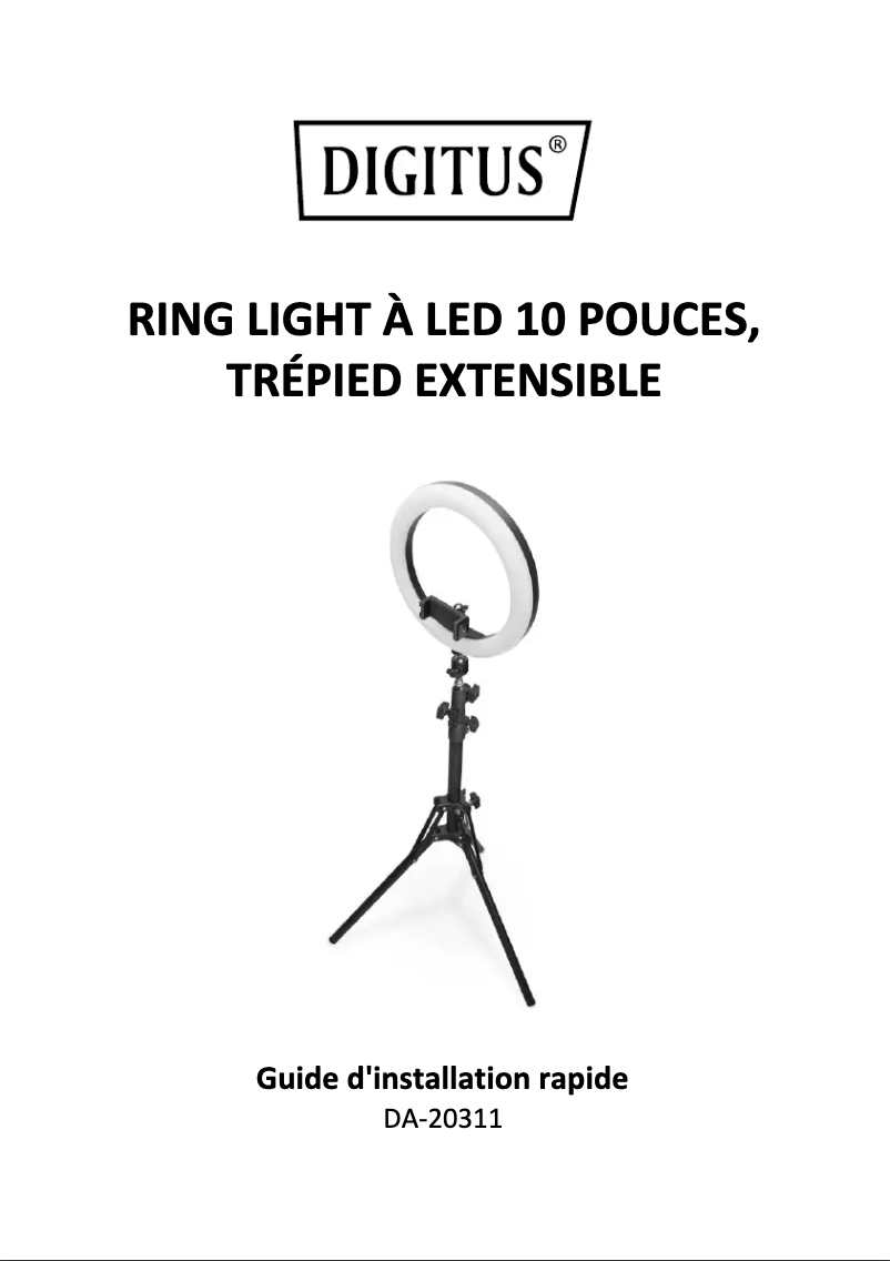 Page 1 de la notice Manuel utilisateur Digitus DA-20311