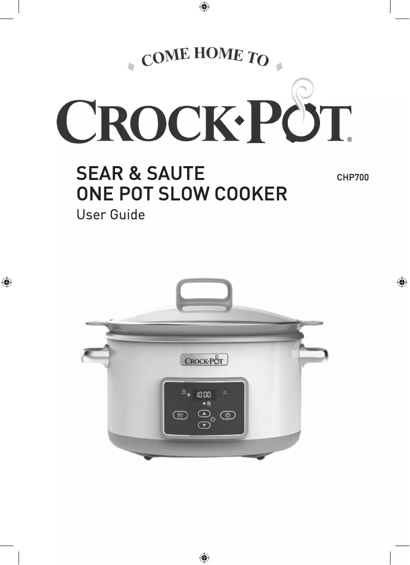Page 1 de la notice Manuel utilisateur Crock-Pot Sear & Slow CHP700