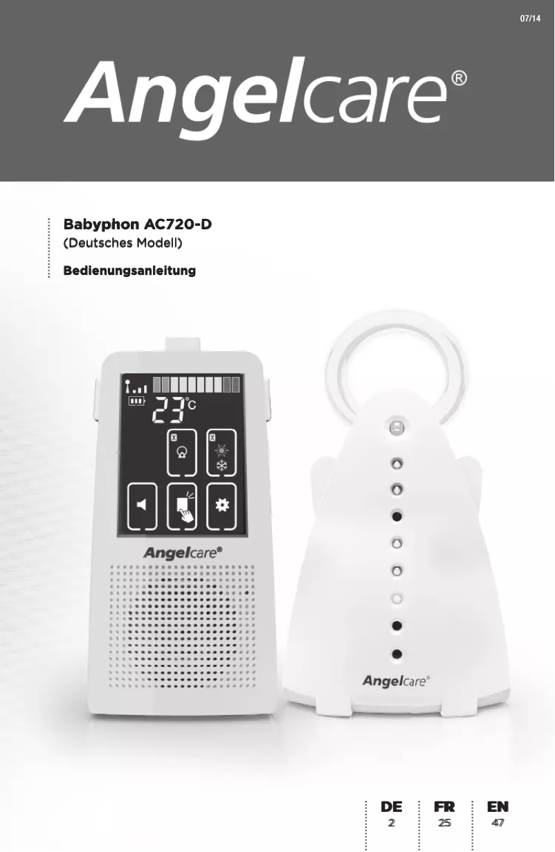 Page 1 de la notice Manuel utilisateur Angelcare AC720