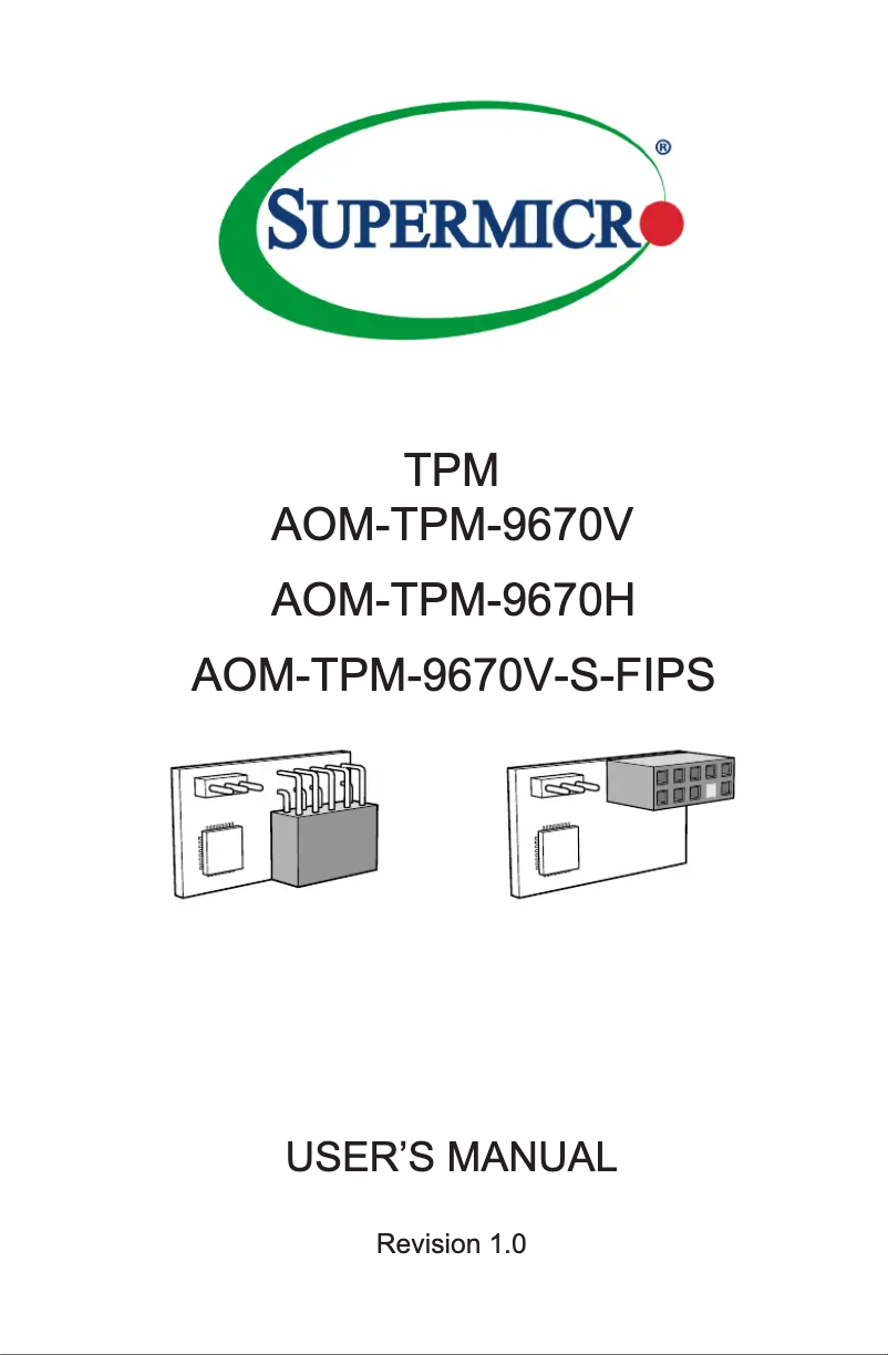 Image de la première page du manuel de l'appareil AOM-TPM-9670V-S-O