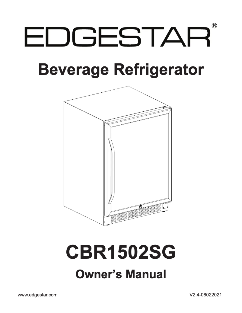 Image de la première page du manuel de l'appareil CBR1502SG
