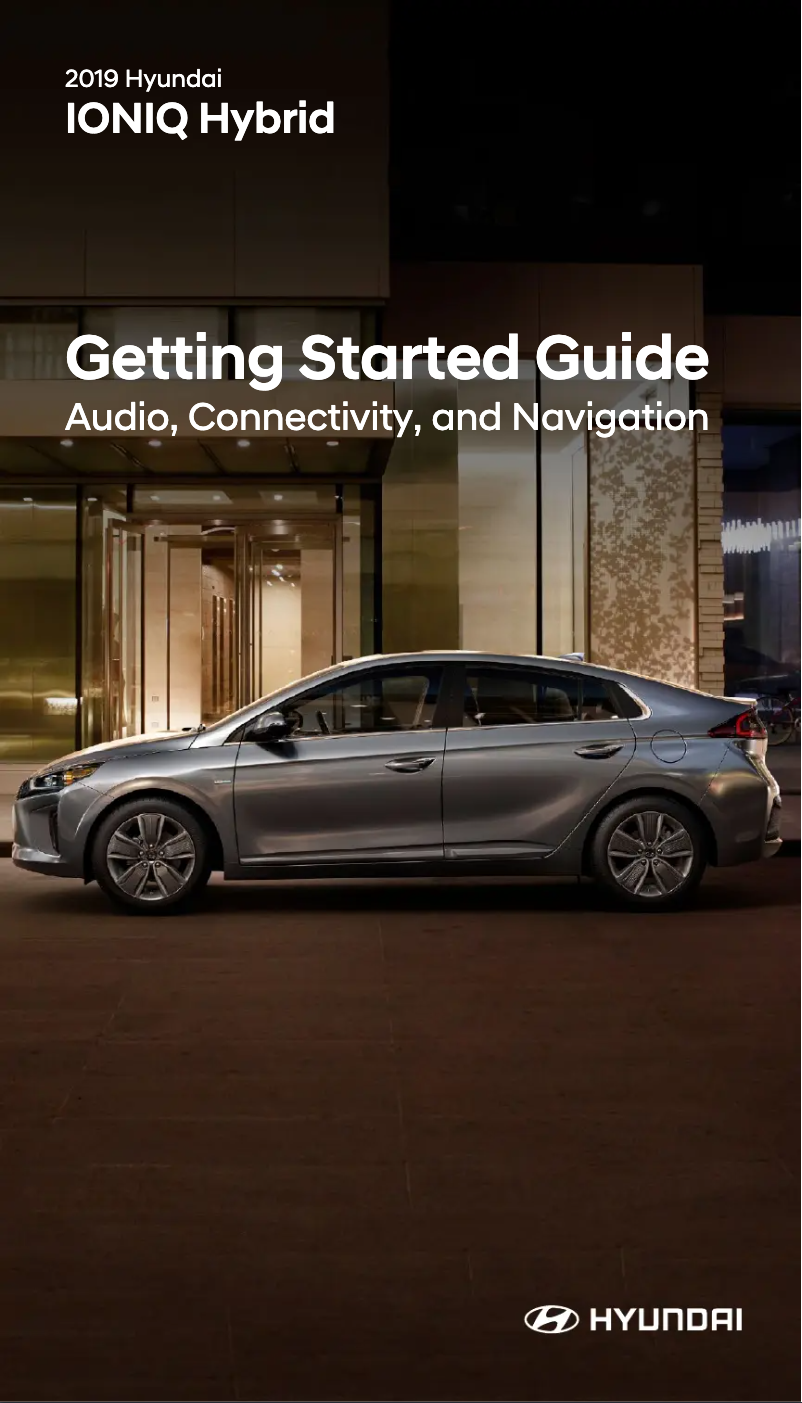 Página 1 del manual Manual de usuario Hyundai Ioniq HEV (2019)