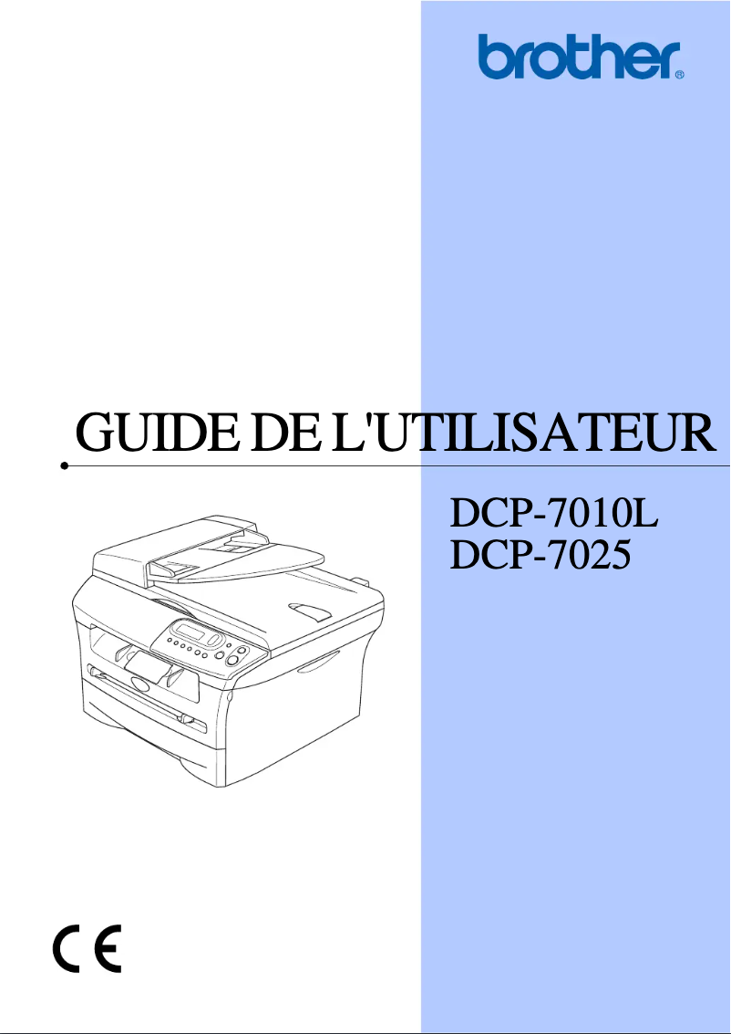 Page 1 de la notice Manuel utilisateur Brother DCP-7010L